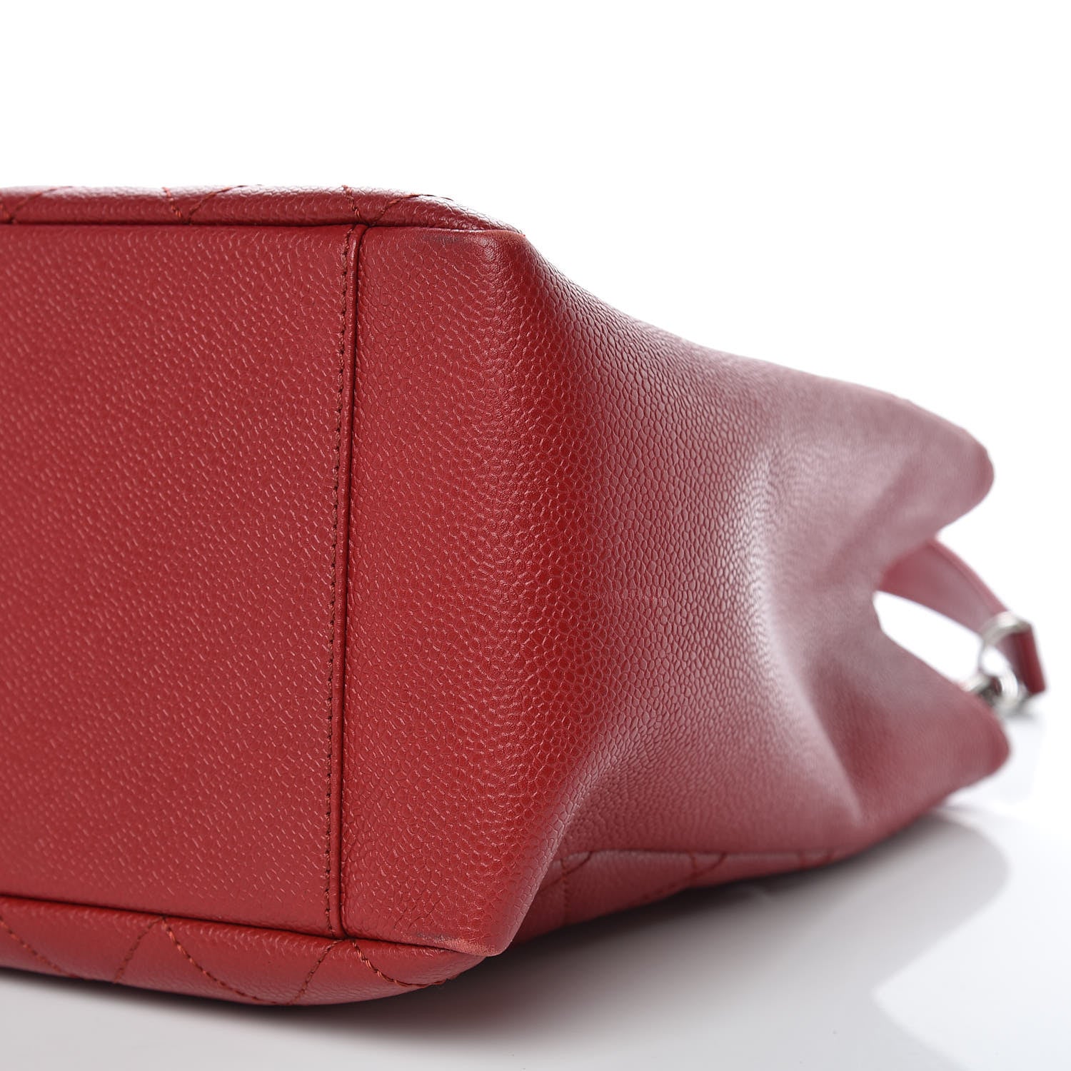Chanel Caviar Quilted Grand Shopping Tote GST Red 9 of 13