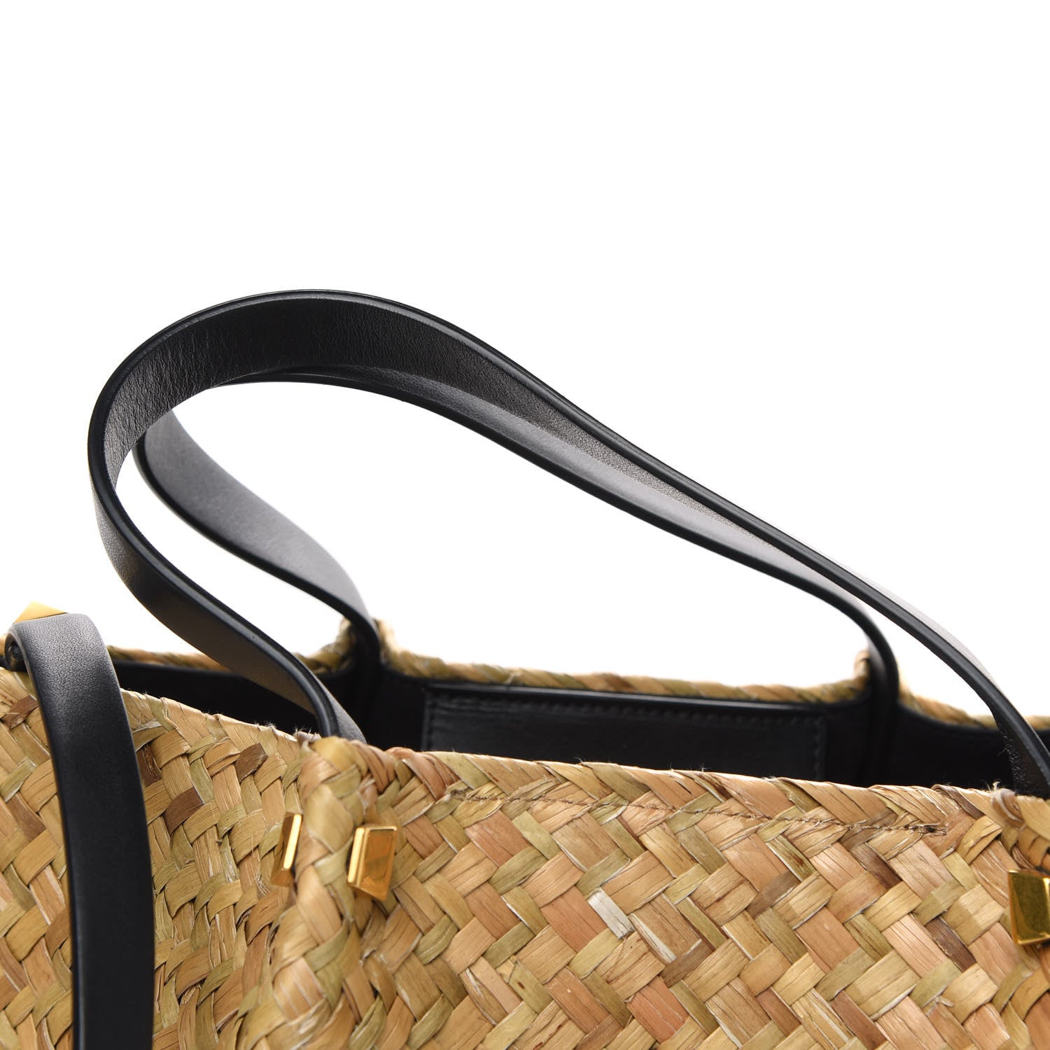 Valentino Garavani Raffia Medium Vlogo Escape Shopper Natural Black Rouge 10 of 10