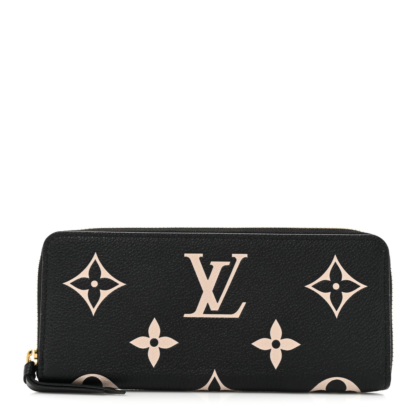 Empreinte Monogram Giant Clemence Wallet Black Beige