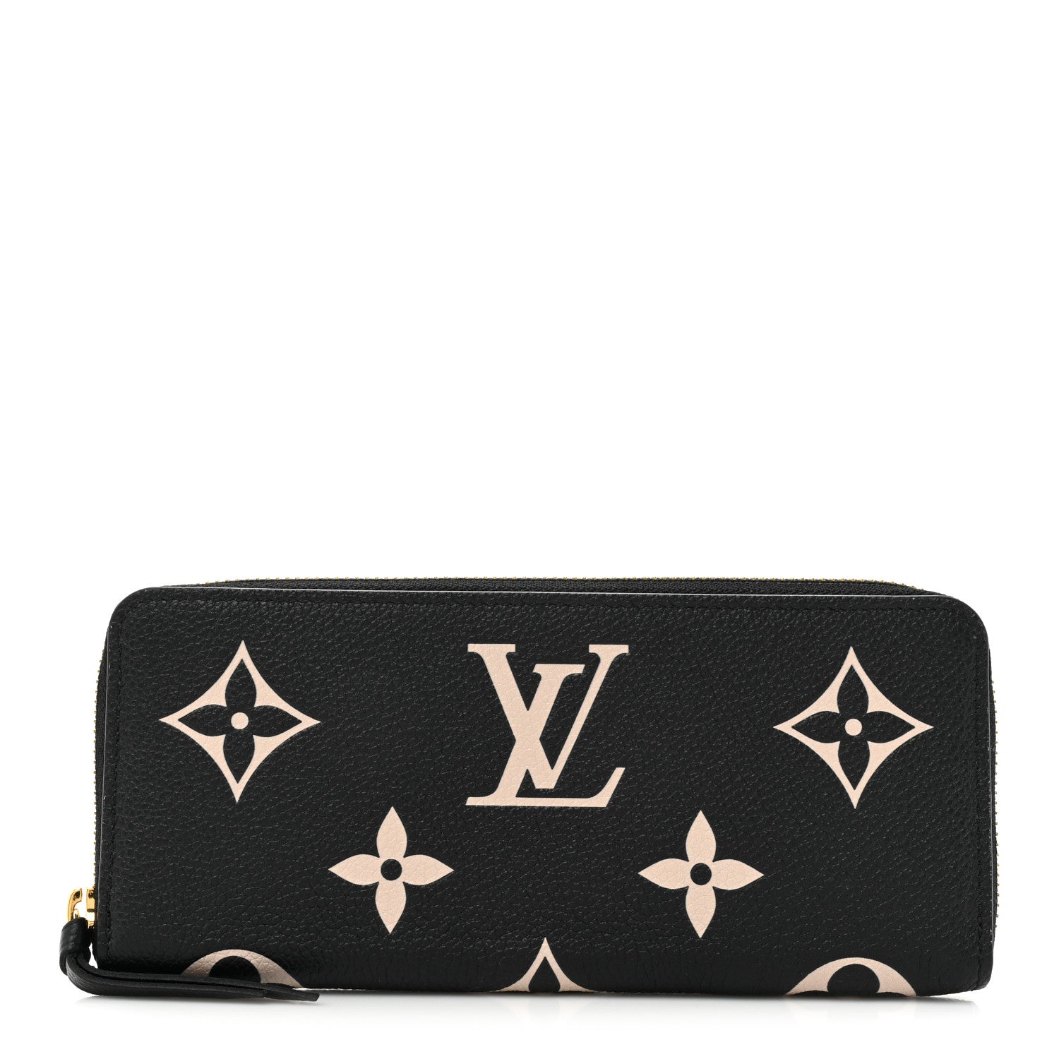 Louis Vuitton Empreinte Monogram Giant Clemence Wallet Black Beige 1 of 17