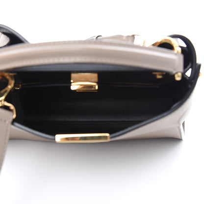 Fendi Vitello Medium Peekaboo Iconic Essentially Satchel Grey 5 of 11