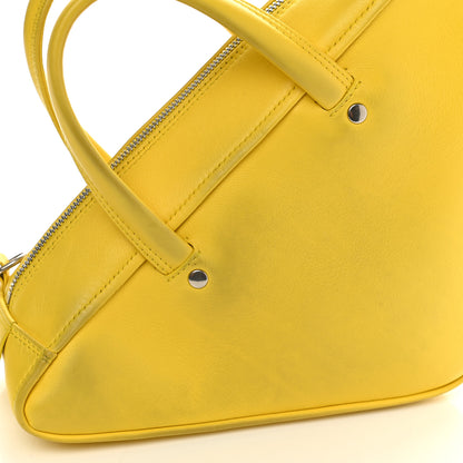 Balenciaga Shiny Day Calfskin Logo S Triangle Duffle Jaune Black 21 of 25