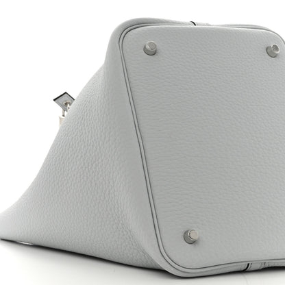 Hermes Taurillon Clemence Picotin Lock 22 MM Bleu Pale 9 of 11
