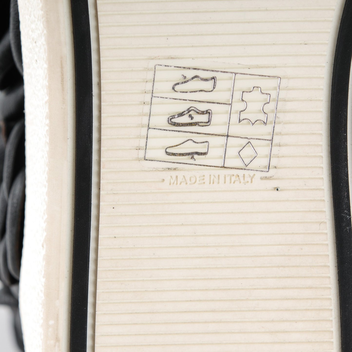 Calfskin Camellia High Top Sneakers 37.5 Black