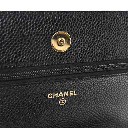 Chanel Caviar Quilted Wallet On Chain WOC Black 6 of 11