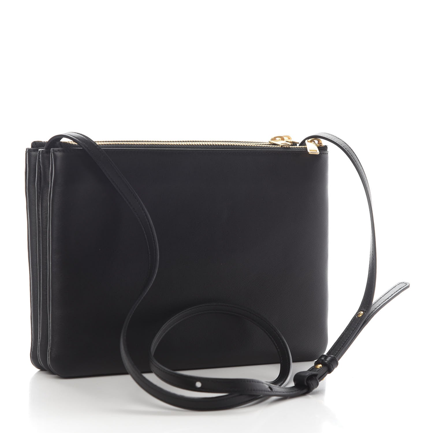Celine Lambskin Small Trio Crossbody Bag Black 3 of 7