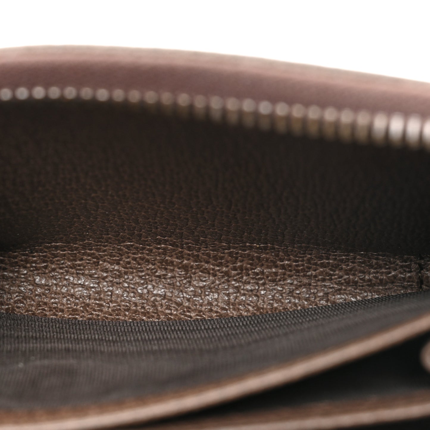 GG Supreme Web Ophidia Zip Around Card Case Brown