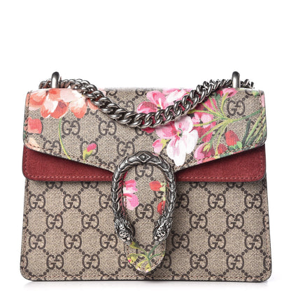 Gucci GG Supreme Monogram Blooms Mini Dionysus Shoulder Bag Beige Multicolor Dry Rose 1 of 10