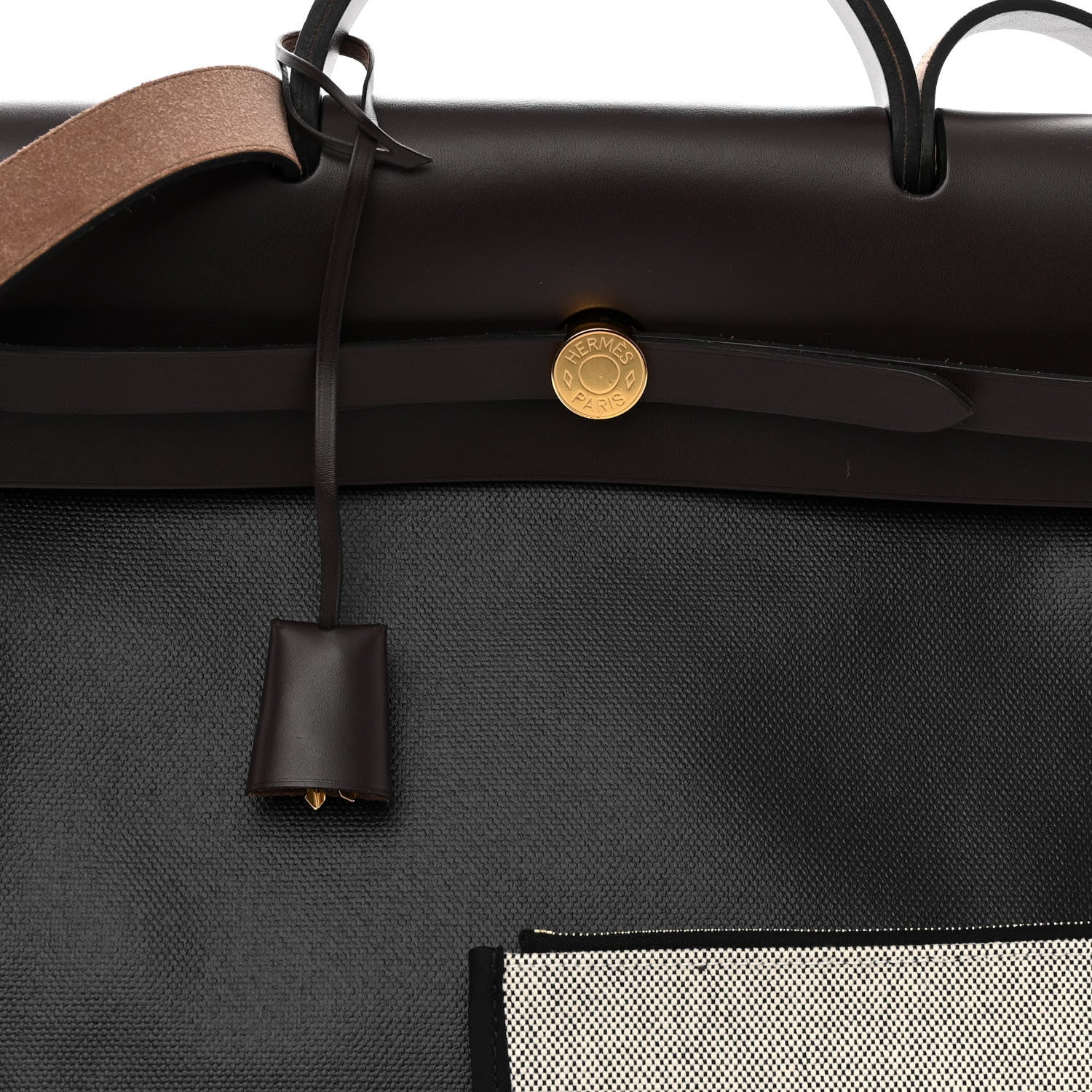 Hermes Toile H Berline Vache Hunter Herbag Zip 39 MM Black Ebene 7 of 9
