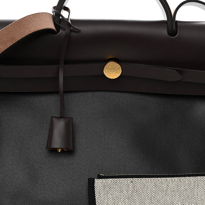 Hermes Toile H Berline Vache Hunter Herbag Zip 39 MM Black Ebene 7 of 9