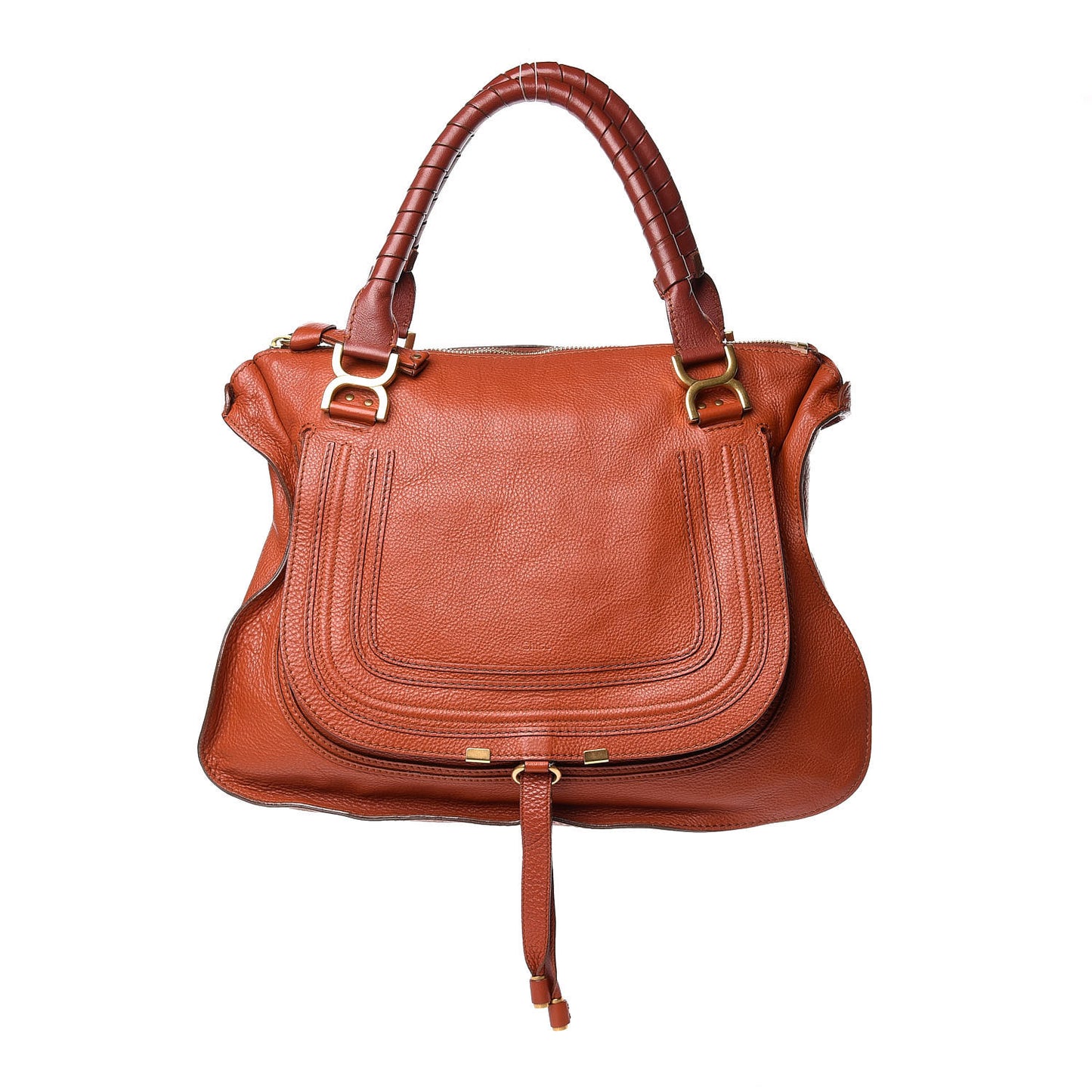 Calfskin Large Marcie Satchel Maple Leaf