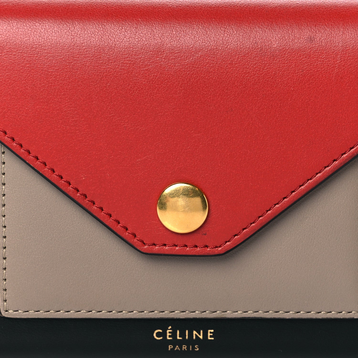 Celine Smooth Calfskin Pocket Card Holder Dark Rust 8 of 8