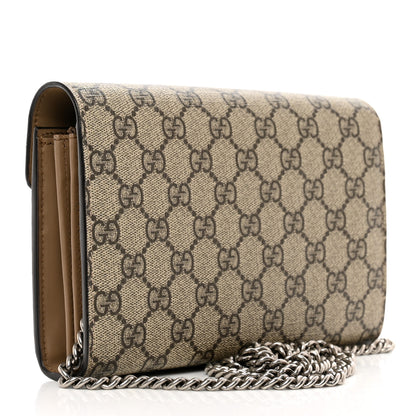 Gucci GG Supreme Monogram Mini Dionysus Chain Wallet Beige Taupe 3 of 12