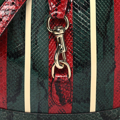 Gucci Snakeskin Web Small Jackie 1961 Hobo Green 8 of 11