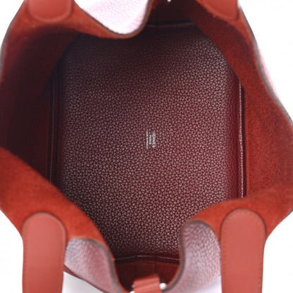 Hermes Taurillon Clemence Swift Picotin Lock 22 MM Rouge H Brique 4 of 8
