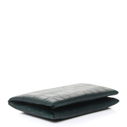 Hermes Matte Alligator Calvi Card Case Vert Cypress 4 of 7