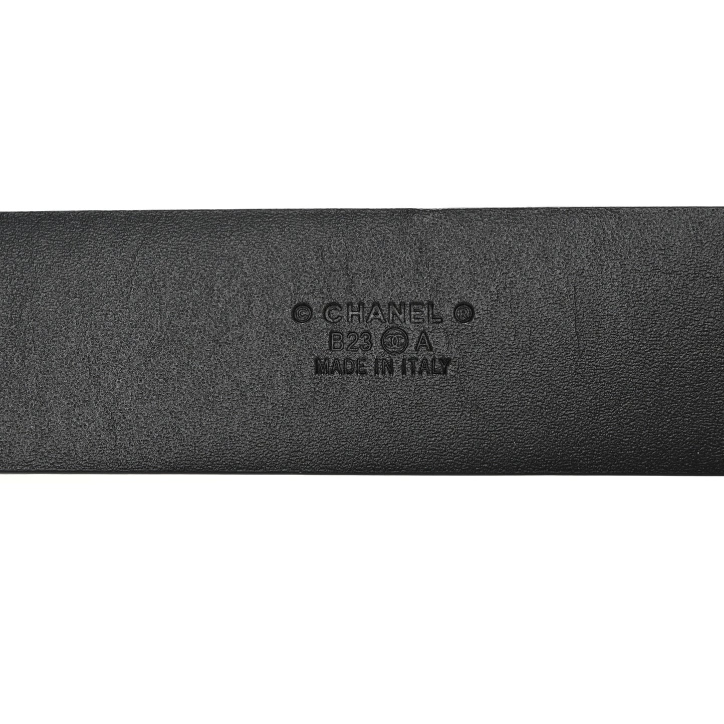 Calfskin Pearl Crystal CC Belt 80 32 Black
