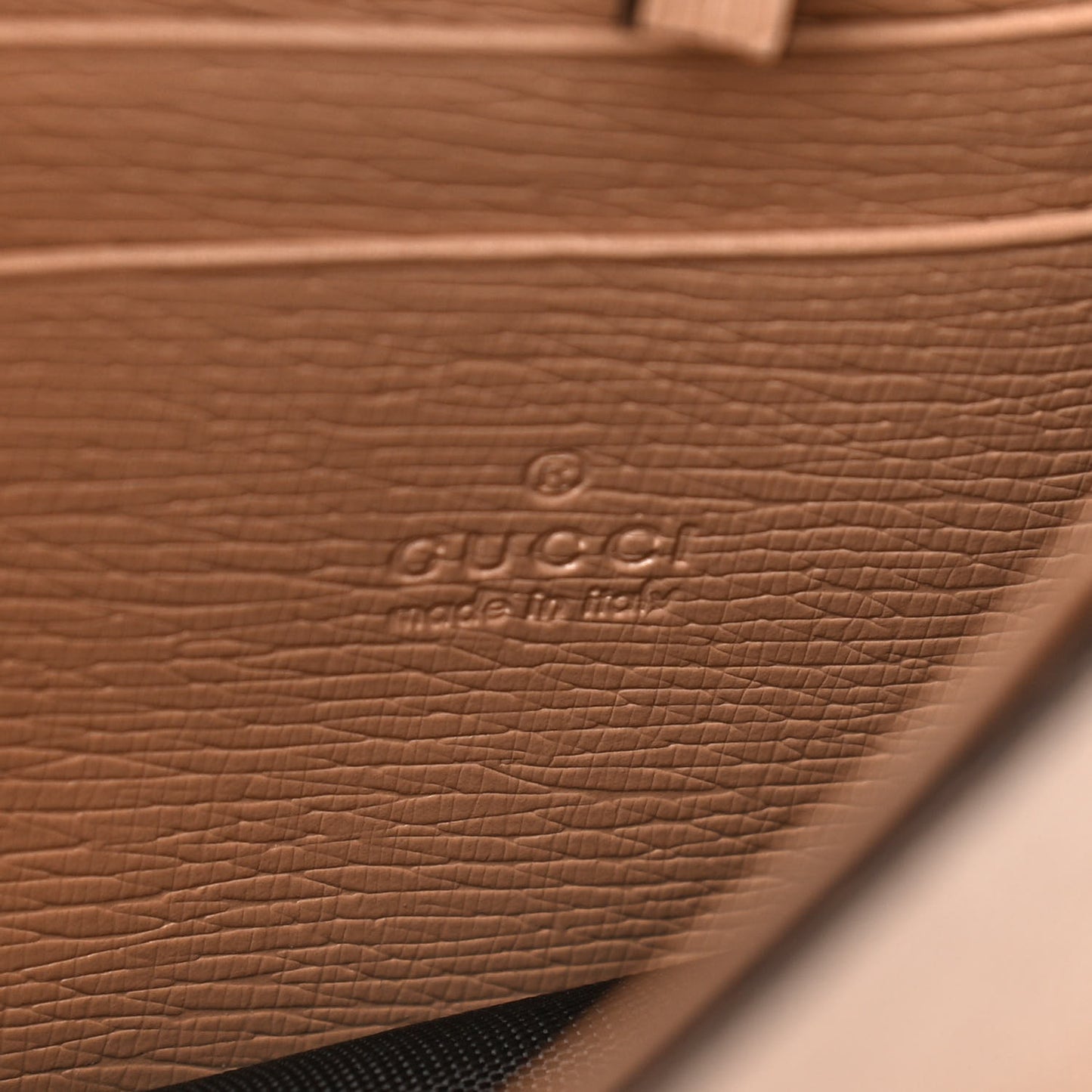 Textured Calfskin Icon Chain Wallet Pink Apricot