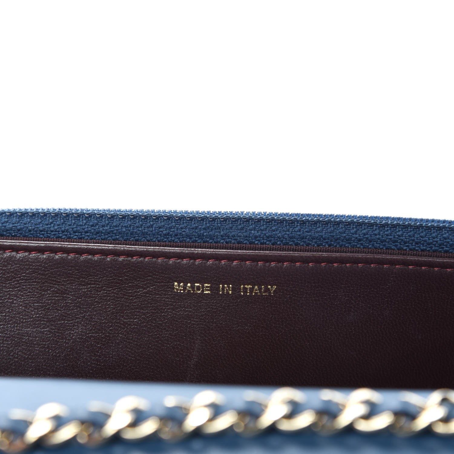 Chanel Lambskin Quilted Trendy CC Wallet On Chain WOC Blue 11 of 13