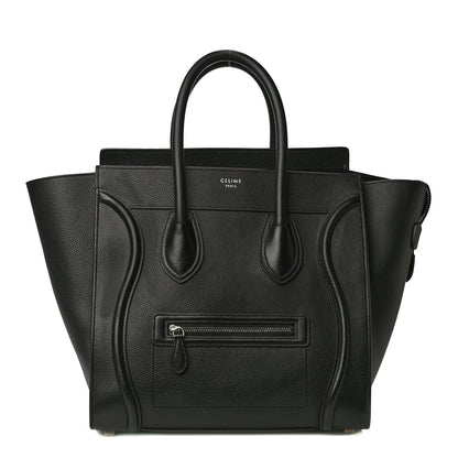 Celine Drummed Calfskin Mini Luggage Black 1 of 14