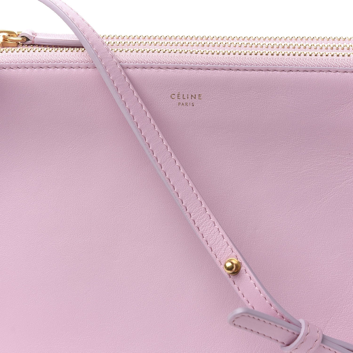 Celine Lambskin Small Trio Crossbody Bag Pink 12 of 13