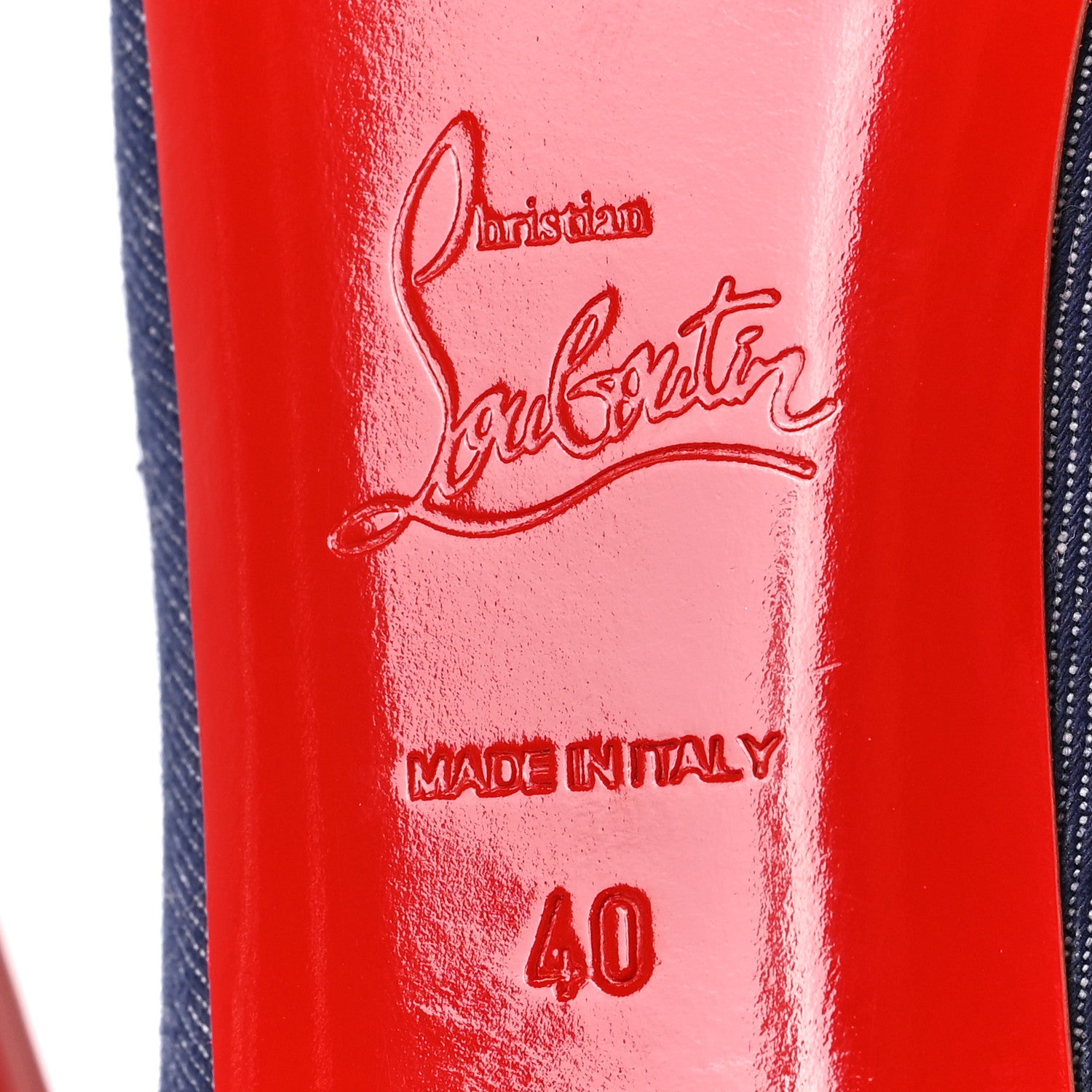 Christian Louboutin Denim Patent New Very Prive 120 Pumps 40 Blue 6 of 7