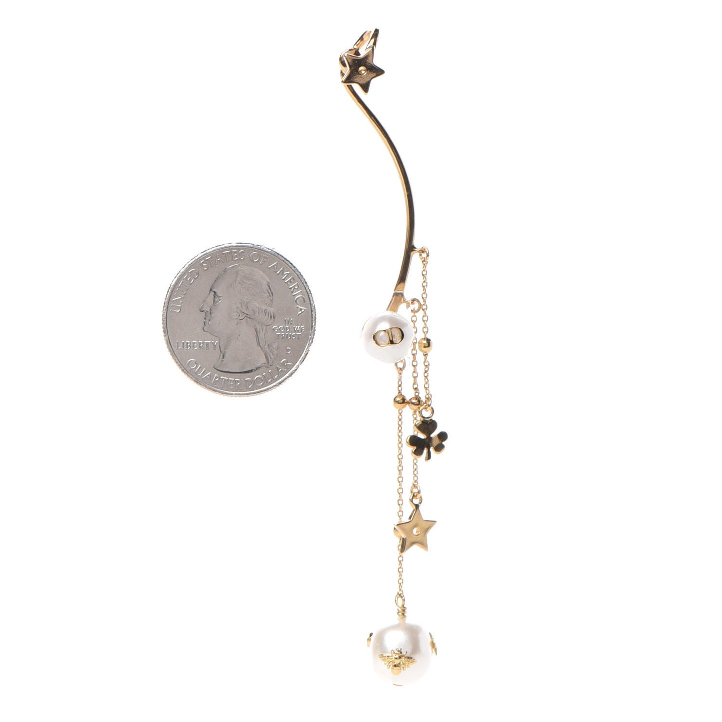 Pearl Shiny-D Earring Gold