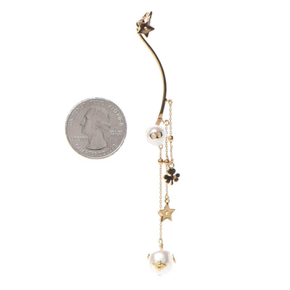 Christian Dior Pearl Shiny-D Earring Gold 2 of 5