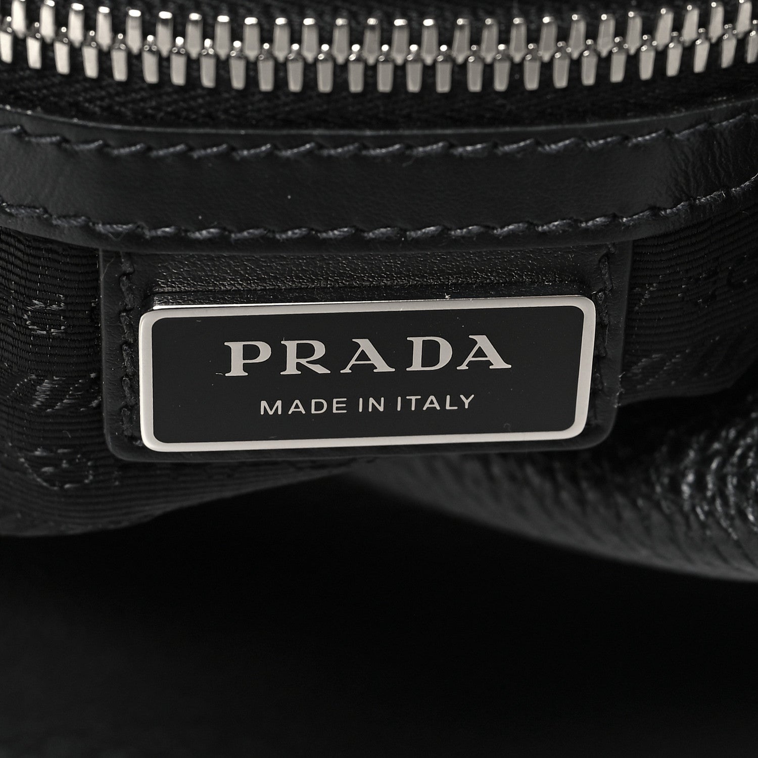 Prada Vitello Daino Logo Embossed Cross Sling Backpack Black 6 of 9