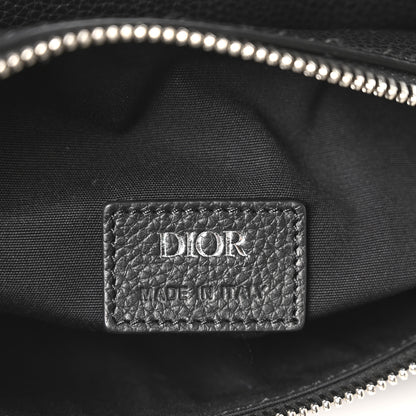 Christian Dior Grained Calfskin Kim Jones Saddle Bag Black 6 of 9