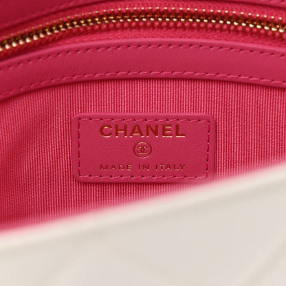 Chanel Goatskin Quilted Timeless CC Clutch White 6 of 8