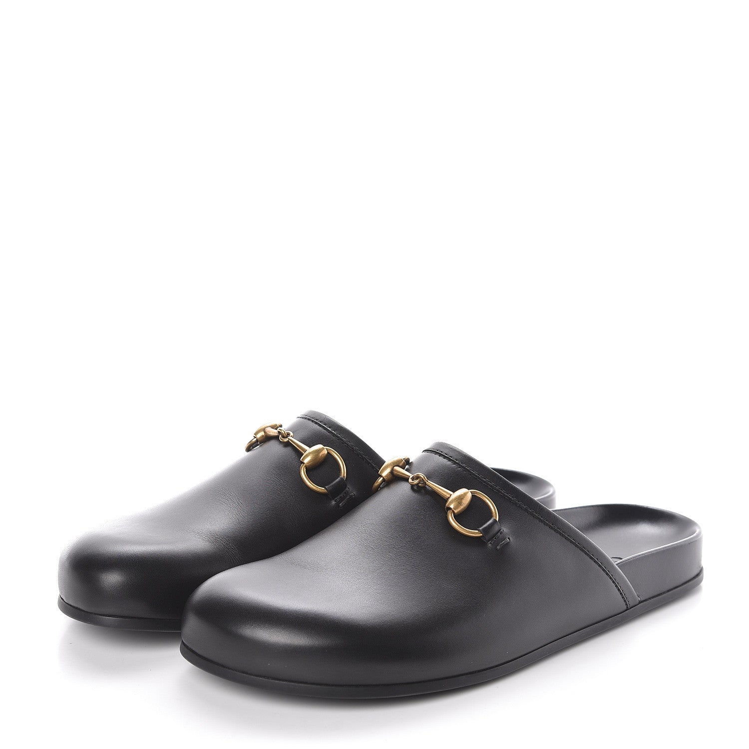 Gucci Calfskin Mens Horsebit River Slippers 8 Black 3 of 8