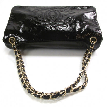 Chanel Vinyl Rock and Chain Medium Flap Black 5 of 11