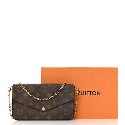 Louis Vuitton Monogram Pochette Felicie Chain Wallet Fuchsia 18 of 18