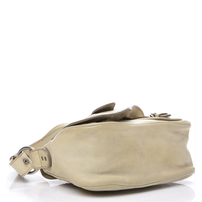 Christian Dior Calfskin Gaucho Double Saddle Bag Ivory 4 of 13