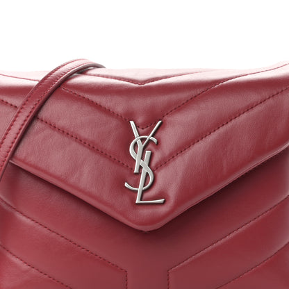 Saint Laurent Calfskin Y Quilted Monogram Toy Loulou Crossbody Bag New Lipstick 8 of 14