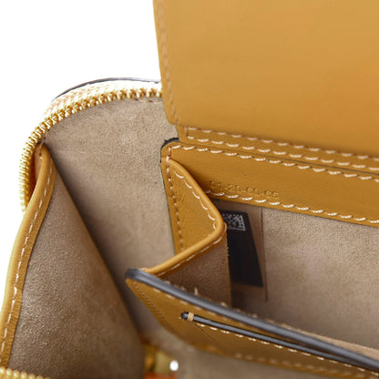 Chloe Calfskin Crocodile Embossed Mini C Vanity Bag Honey Gold 8 of 13