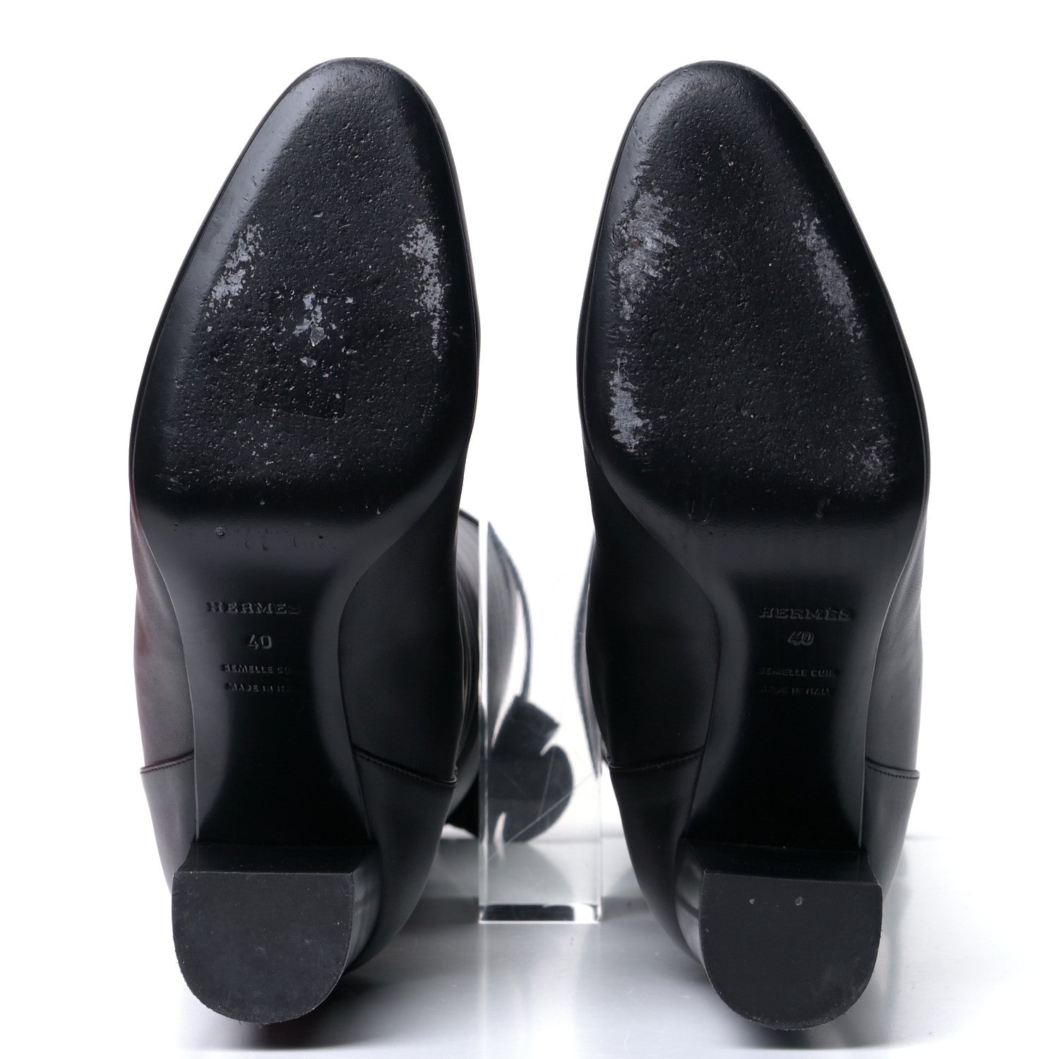 Hermes Heritage Calfskin Story Boots 40 Black 11 of 17