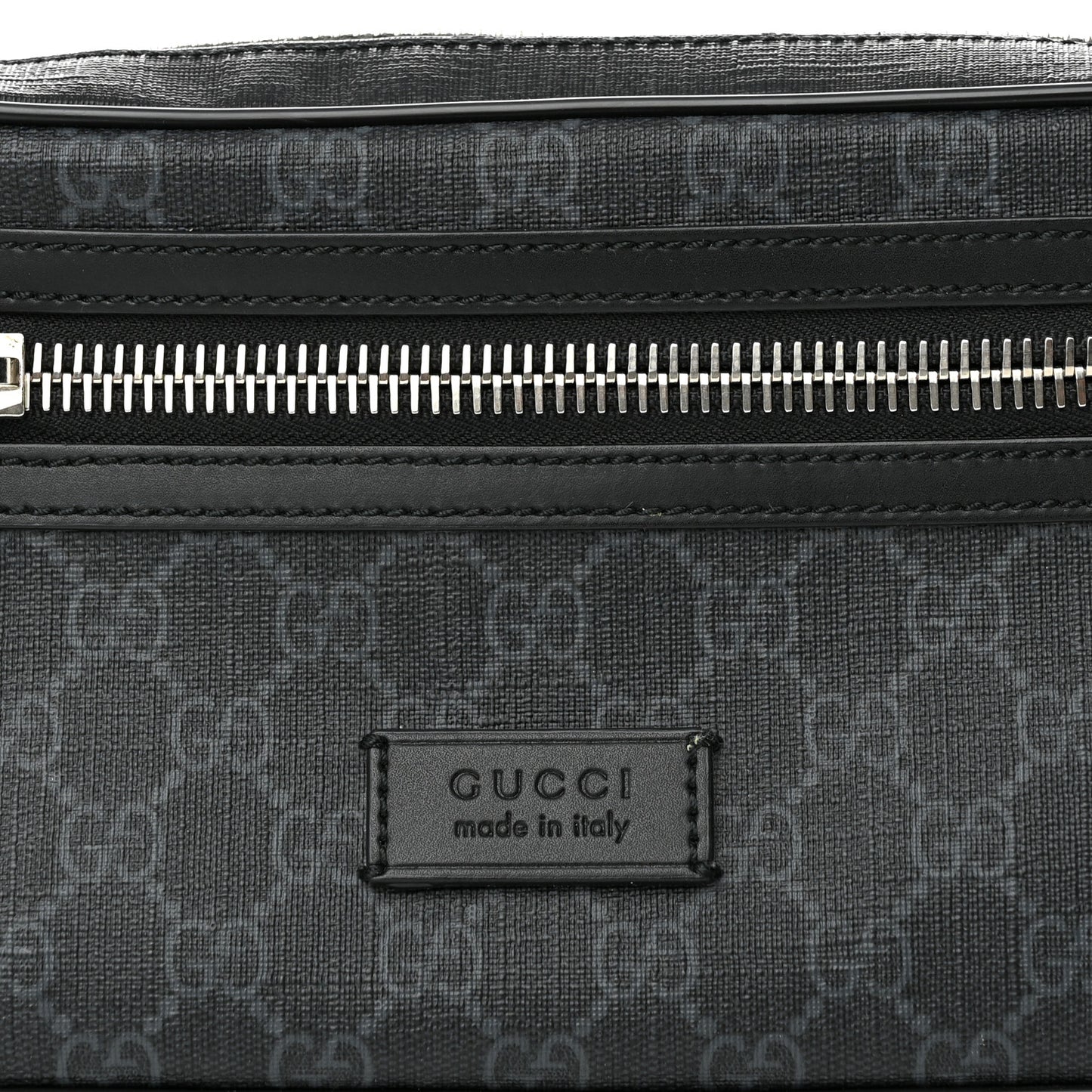 Soft GG Supreme Monogram Web Belt Bag Black Grey