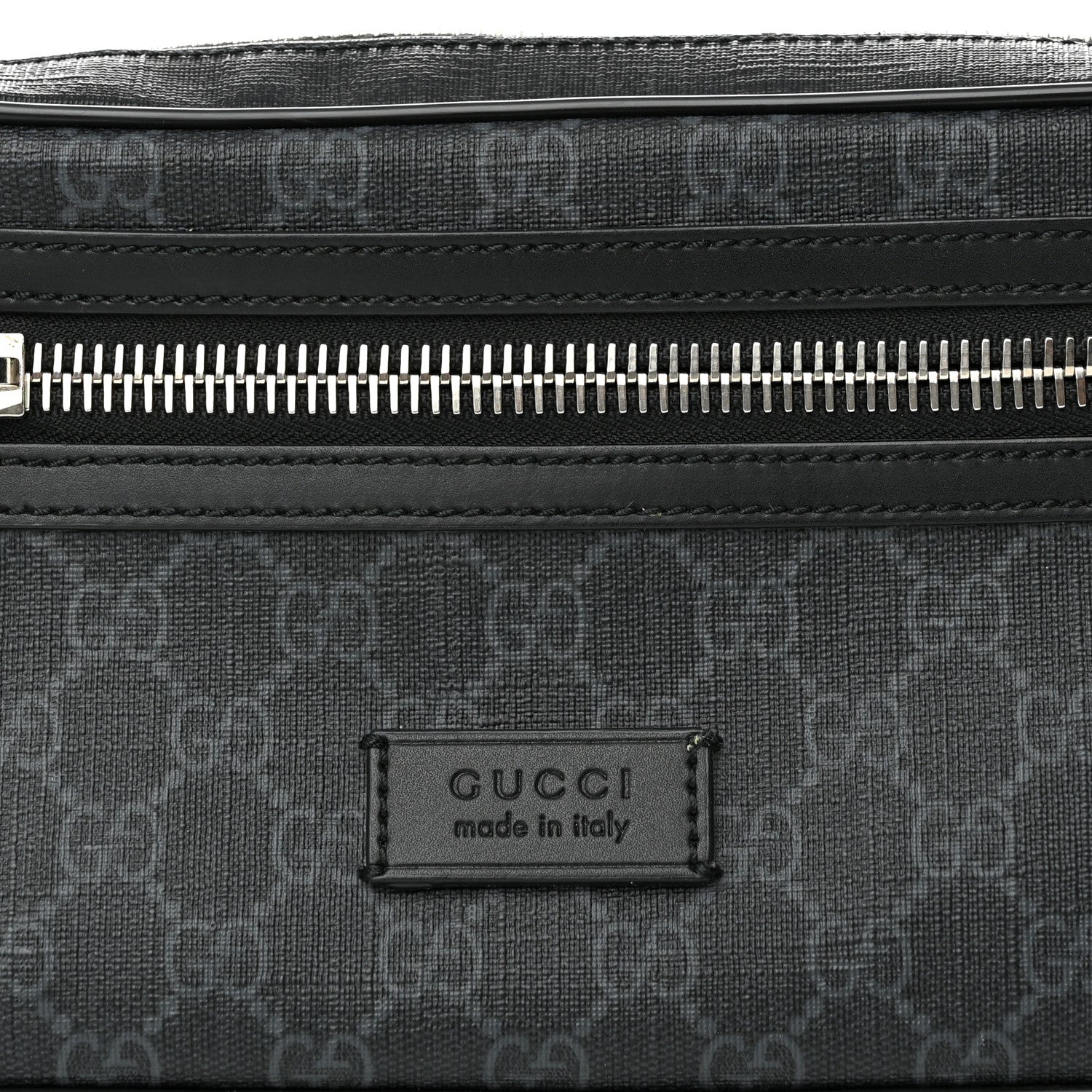 Gucci Soft GG Supreme Monogram Web Belt Bag Black Grey 8 of 10