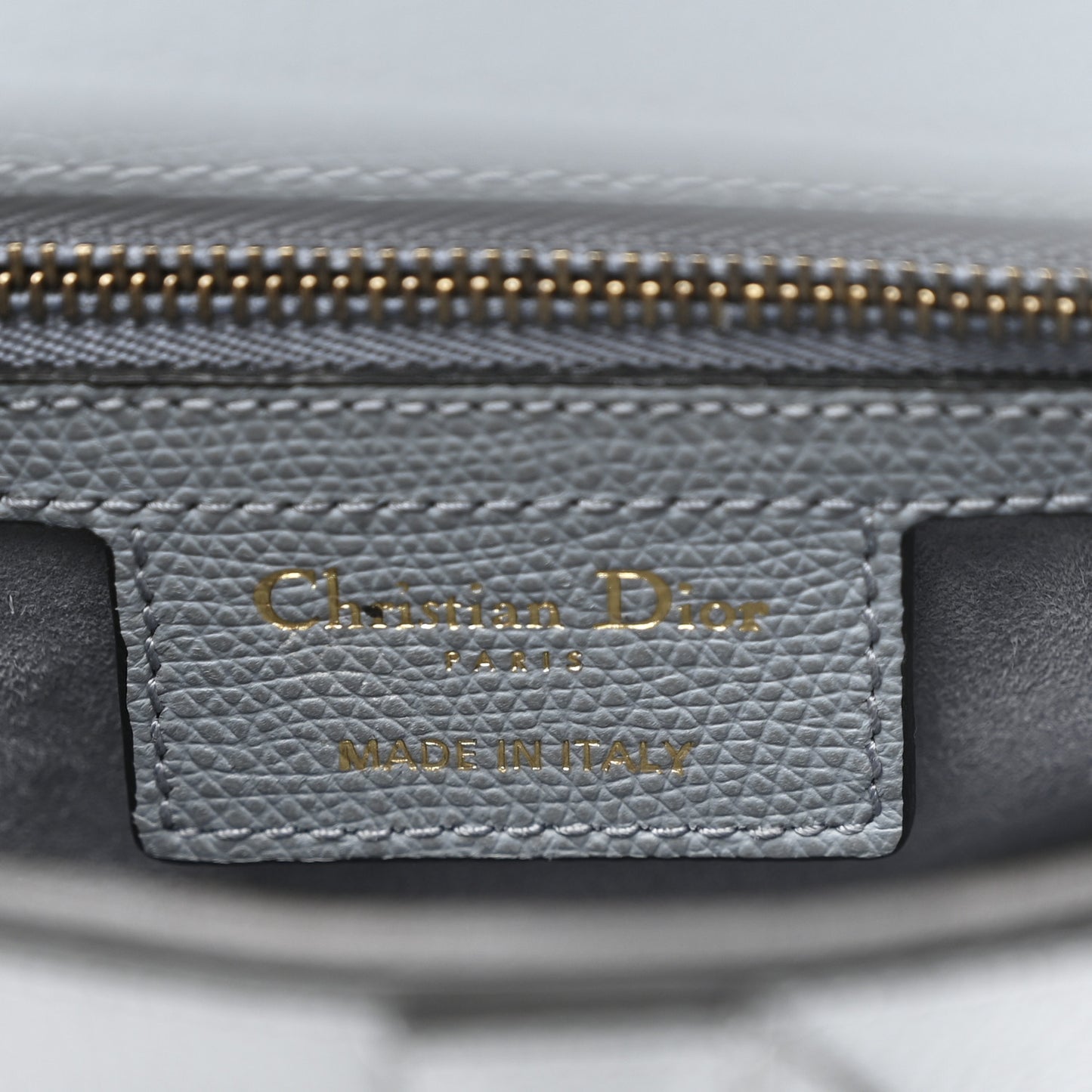 Grained Calfskin Saddle Bag Sky Blue