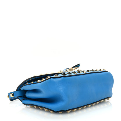 Valentino Garavani Vitello Mini Rockstud Flap Saddle Crossbody Bag Parrot 4 of 9
