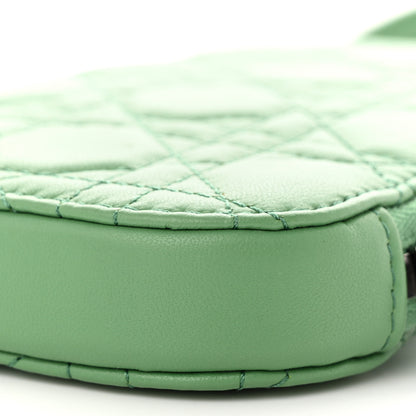 Christian Dior Lambskin Cannage Lady Dior Phone Holder Green 10 of 10
