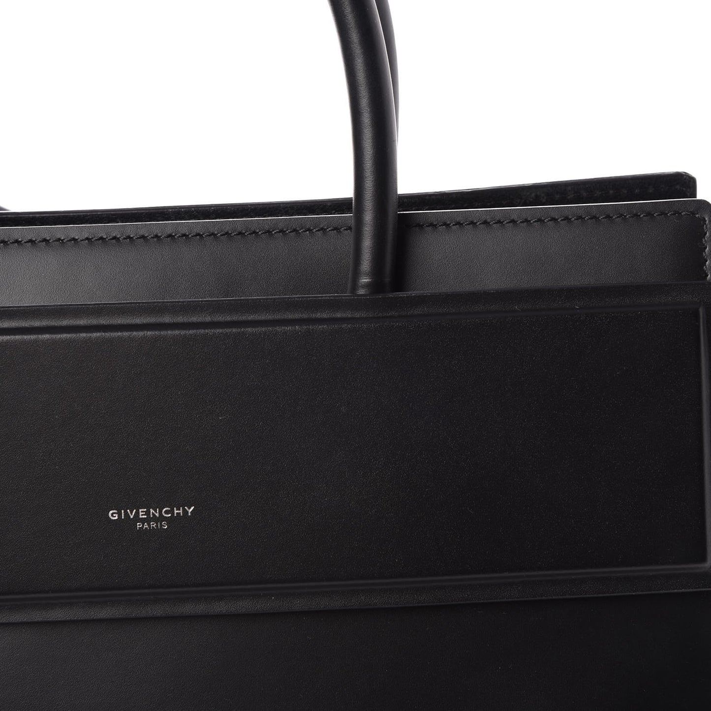 Smooth Calfskin Small Horizon Satchel Black
