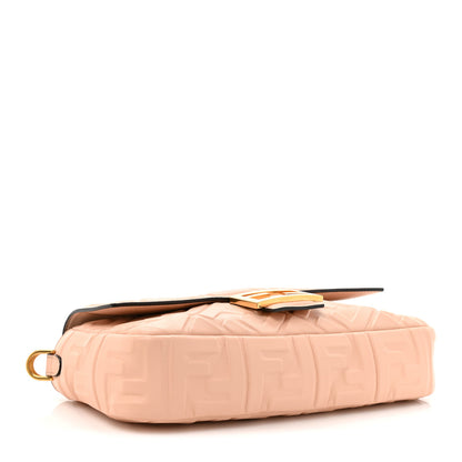 Fendi Nappa FF 1974 Embossed Baguette Baby Pink 4 of 12