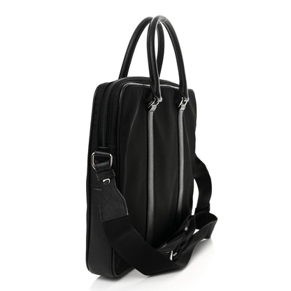 Prada Tessuto Nylon Saffiano Metal Triangle Logo Work Bag Black 3 of 10