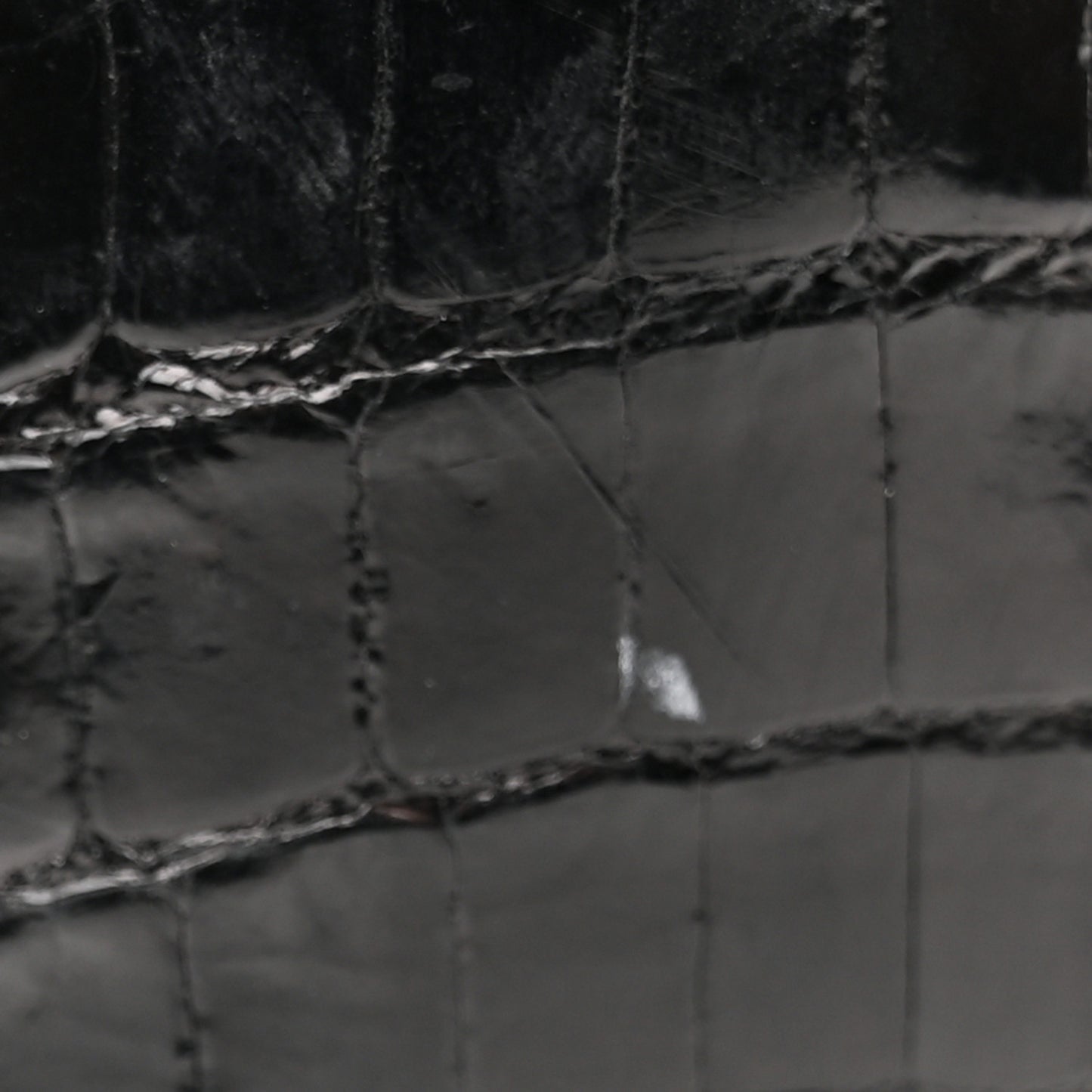 Crocodile Twist Mini Shoulder Bag Black