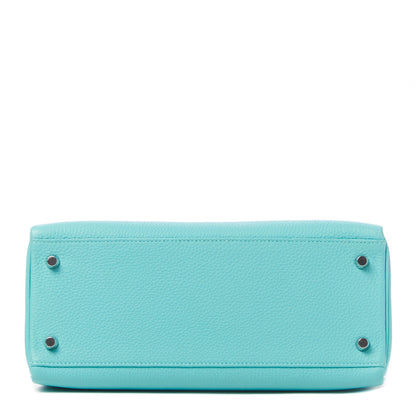 Hermes Togo Kelly Retourne 28 Bleu Atoll 5 of 31