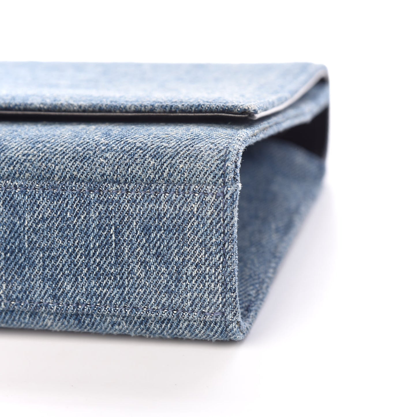 Denim Medium Classic Monogram Kate Satchel Light Blue