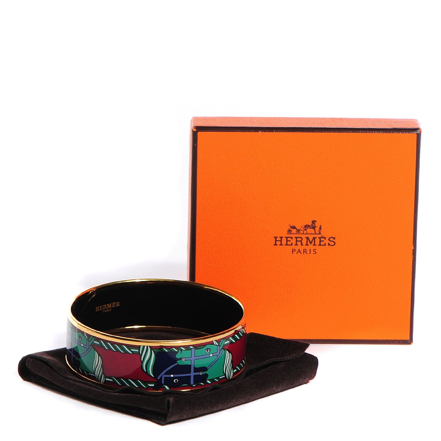 Enamel Printed Wide Quadrige Bracelet 70